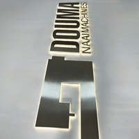 Lettres en métal rétroéclairées par LED blanc chaud Halo Lit Signs pour fond de scène de mariage, réception de spa et boutique de marque de luxe