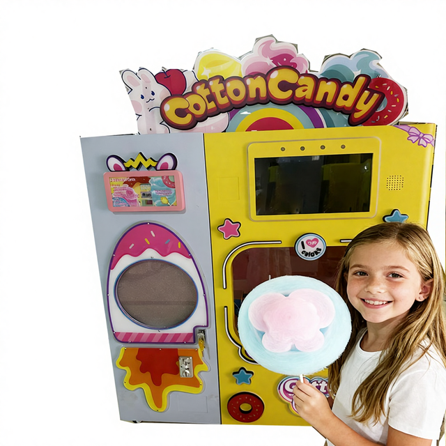 Commercial Cotton Candy Machine for Catering Coin Operated Game Metal & Plastic Construction English Language
