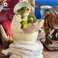 Œuf de dinosaure Protoceratops interactif pour bébé, modèle animatronique avec son, pour parc à thème