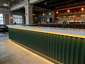 Barra de <span class=keywords><strong>Bar</strong></span> Moderna de Forma Larga y Color Verde, Diseño Personalizado para Restaurante, Club Nocturno, Barra de Cócteles en Venta - Product Image 1
