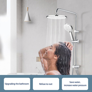 Cabezal de Ducha Combinado de Alta Presión y Ahorro de Agua de 9 Pulgadas con Brazo Extensible Ajustable Cromado, Diseño Moderno, 3 Años de Garantía - Product Image 5