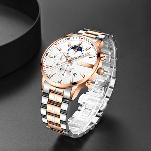 NOBOSI 2501 Montre Homme Shanghai Quartz Automatique Luxe Mode Affaires Alliage Acier Inoxydable Verre Chronographe Étanche - Product Image 3