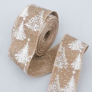 Ruban en toile de jute filé de haute qualité Festiva 6,3 cm à motif œuf de Pâques pour la décoration de la Saint-Patrick et de Pâques, 10 yards/rouleau - Product Image 4