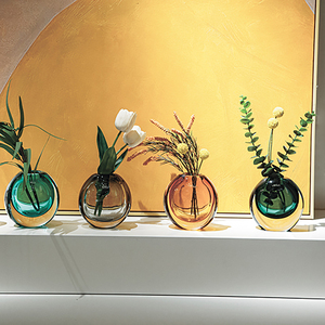 Accessoires de décoration intérieure pour la maison, cinq couleurs, pots à bonsaï en forme de boule, vases en verre - Product Image 3