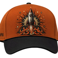 Casquette de baseball personnalisée vintage en sergé avec impression Old English, 5 panneaux, visière incurvée, style Dad Hat, streetwear urbain West Coast, vente en gros à bas prix