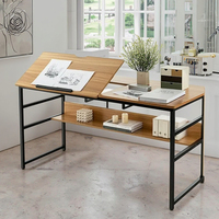 Grand bureau d'artisanat d'art moderne multifonctionnel poste de travail de dessin en bois pour PC portable pour l'étude de l'écriture