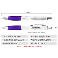 Stylo Bille Personnalisé Vente Chaude, Stylos Publicitaires en Plastique Pas Chers avec Logo Personnalisé pour École et Commerce de Gros