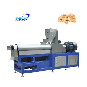 Stainless Steel Soy Protein TVP Artificial Meat soy chunk High moisture meat analogue equipment making machine production line
