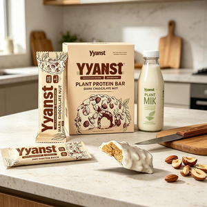 Barre protéinée végétale au chocolat noir et aux noix avec céréales complètes pour un mode de vie sain et une nutrition quotidienne, marque privée OEM - Product Image 2