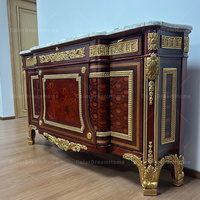 Meubles français Vintage Luxe Rococo Antique Entrée Décor Bois Massif Rangement Console Cabinet