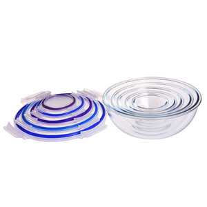 Sur <span class=keywords><strong>la</strong></span> route à haute teneur en borosilicate verre set de bols à mélanger saladier avec poignée - Product Image 5