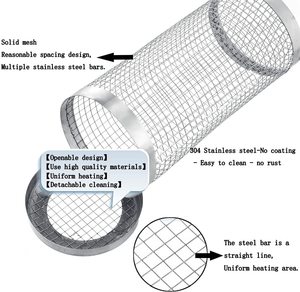 Cesta de barbacoa rodante de alta calidad, parrilla redonda de acero inoxidable para barbacoa, malla para barbacoa, rebanadas de verduras, cesta para <span class=keywords><strong>asador</strong></span> - Product Image 3