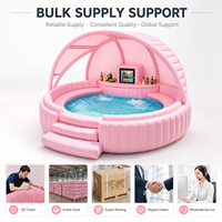 Canapé gonflable géant personnalisé pour piscine, transat gonflable avec auvent et bar, piscine gonflable pour villa et jardin