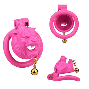 BDSM 2024 Pink Inverted Chastity Cage With 4 Size Cock Ring for Man Brutal Adult Games Sissy Penis Ring Adult Erotic Sex <strong>Toy</strong> 18+ - Product Image 1