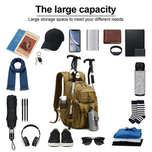 Mochila minimalista para senderismo a precio económico, mochila para ciclismo y caza con logo personalizado, muchos estilos en stock, mochila táctica resistente. - Product Image 3