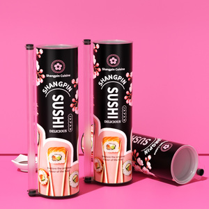 Tube en papier cylindrique pour sushi, emballage de sushi, imprimé sur mesure, écologique, de qualité alimentaire, Suka - Product Image 6