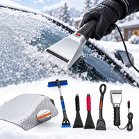 Outil de dégivrage de pare-brise pour voiture, outils de déneigement et de dégivrage de véhicule, cadeau automobile essentiel, grattoir EVA, brosse à neige, grattoir à glace chauffant