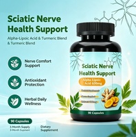 Complément Herbal OEM à Succès pour la Santé du Nerf Sciatique : Capsules à l'Acide Alpha-Lipoïque et au Curcuma pour Adultes