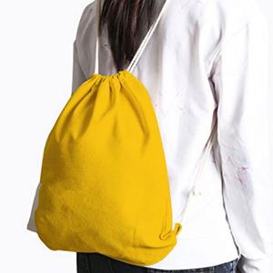 Sac en toile de coton jaune moyen, personnalisé avec logo couleur, fermeture éclair, pour le shopping et les voyages, vente en gros, haute qualité, OEM/ODM - Product Image 6