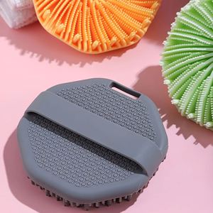 1pc Durable Eco-Friendly Soft Silicone Exfoliating Body Cleansing <b>Brush</b> <b>Shower</b> Scrubber with Gentle Massage for Bath - Product Image 2