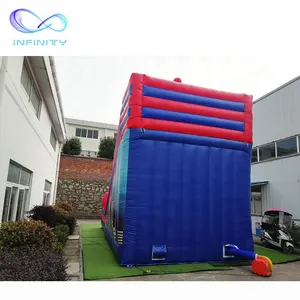Homem aranha inflável inflável comercial, deslizador infantil para saltar, castelo bouncy slide com deslizamento
