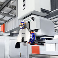 Scie à pont CNC 5 axes GQ-3220DST pour la découpe de pierre 3200x2000mm, machine de découpe automatique robuste pour dalles de granit, marbre et quartz