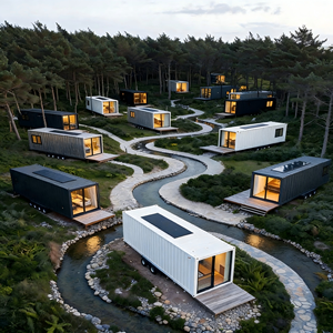 Villa de luxe en conteneur avec terrasse piscine, maison modulaire de 20 ou 40 pieds, 1, 2 ou plusieurs chambres, pour usage privé ou commercial - Product Image 5