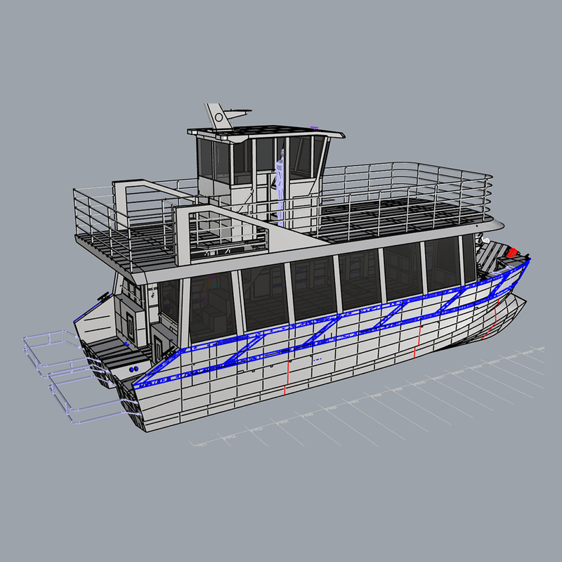 11m All Welded Aluminum Catamaran Hull