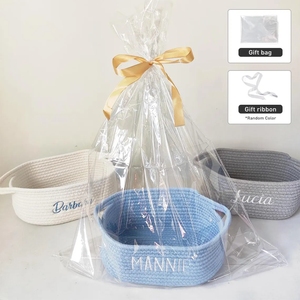 <span class=keywords><strong>2025</strong></span> Großhandel Korbgeflecht für Geschenke mit Geschenktüten und Bändern, Seilkorb für Dekorationen, Aufbewahrungskorb mit Griffen - Product Image 1