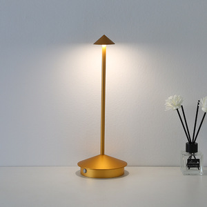 Hiện đại Brown LED bảng đèn cho Nhà hàng bàn khách sạn không dây có thể sạc lại thay đổi độ sáng cảm ứng linh hoạt tính năng đơn giản Pin - Product Image 3