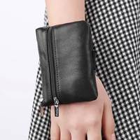Boshiho Mini Zip Around Wrist Bag Sac à main et étui en cuir véritable avec style tendance