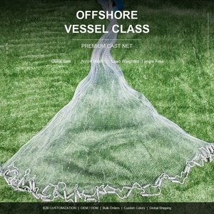 Filet de pêche à lancer manuel de classe navale offshore, avec lest en plomb, pour eau salée et eau douce, idéal pour la collecte d'appâts et un lancer facile. - Product Image 1
