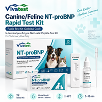 Kit de test NT-proBNP pour chiens et chats, biomarqueur cardiaque, insuffisance cardiaque, dépistage vétérinaire rapide, certifié CE, durée de conservation de 2 ans