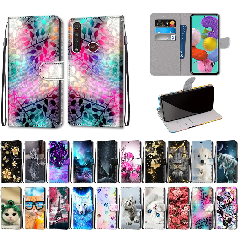 Funda de cuero con dibujos animados 3D para móvil, Carcasa con tapa para Huawei Honor 8A 8C 8X, etui, Huawei Honor 9X, Honor 7A 7C Pro, casa