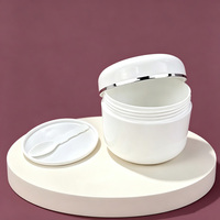 Bocaux en plastique PP de 300g avec couvercle à vis et filetage argenté pour emballage cosmétique de crème corporelle et crème de moxibustion
