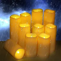 Batterie betriebene Kerzen Packung mit 12 wasserdichten LED-Kerzenlicht für den Außenbereich mit Fernbedienung