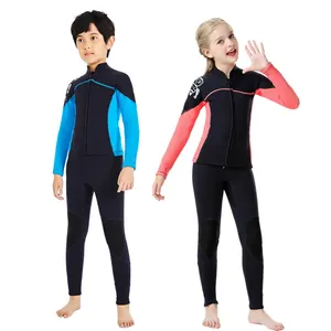 Customized Water Sports Beach Swimsuits Neoprene Kids Red and Black Wetsuit 2,5mm Wetsuit Kids Children