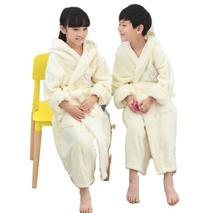 Lucky Child Hooded Terry <strong>Robe</strong> Happy Bath Time Baby Boy Girl Cotton <strong>Waffle</strong> Bath <strong>Robes</strong> for Spa - Product Image 1