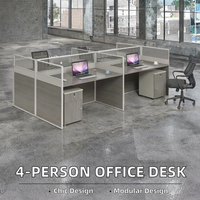 Postes de travail de bureau modernes blancs personnalisables, bureaux pour le personnel de l'entreprise, nouveaux meubles de bureau personnalisables, panneau en bois