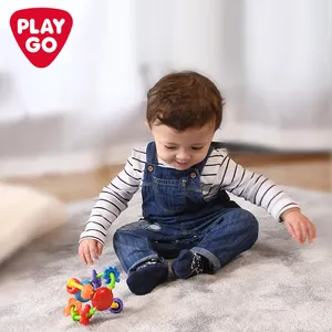 PLAYGOミニディスカバリーボールホット販売かわいい赤ちゃん籐ボールおもちゃ0〜6ヶ月の赤ちゃんに適しています歯が生えるおもちゃ