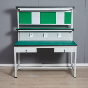 Banc de travail antistatique pour atelier, avec support lumineux, emballage, table d'inspection de laboratoire, établi de travail lourd - Product Image 1
