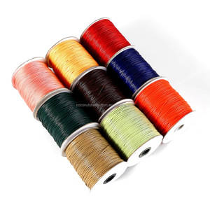 สายรัดข้อมือผ้าฝ้ายคริสตัลแบบแวกซ์หลายสีม้วนแบนทรงกลมไม่ยืดหยุ่นสายรัดข้อมือทำจากผ้าฝ้ายหลายสี - Product Image 2