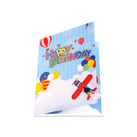 Carte de remerciement en papier 3D pop-up faite à la main, nouveau design 2026, ballon à air chaud, avion, invitation, carte d'anniversaire pour enfants et adolescents