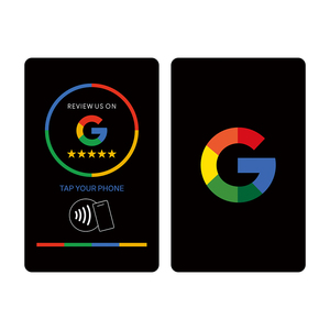 Étiquette de carte en PVC personnalisée NTAG213 NFC <span class=keywords><strong>RFID</strong></span> pour Google TikTok Review Social Media Business Membership Card Payment <span class=keywords><strong>QR</strong></span> Bar <span class=keywords><strong>Code</strong></span> - Product Image 1