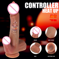 Fernbedienbarer Heizender Flüssigsilikon-Vibrator mit Mehreren Vibrationsmodi, Stoß-, Schwing- und Rotationsfunktion, Erwachsenen-Dildo-Spielzeug