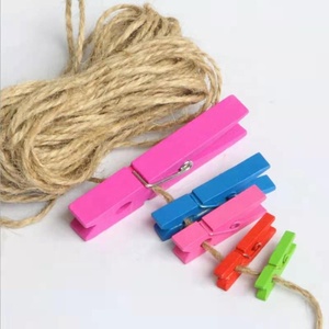 Respectueux de l'environnement toutes sortes de tailles pinces à <span class=keywords><strong>linge</strong></span> en bois colorées multifonctions - Product Image 5