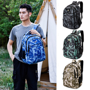 Student <b>Backpack</b> For Boys <b>Large</b> <b>Capacity</b> Lightweight 18 In Camouflage Design School Use - Product Image 1
