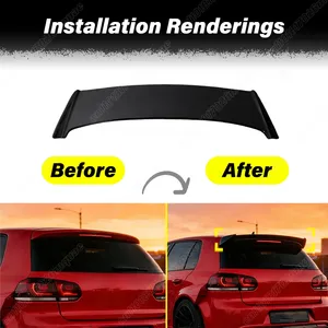 Pour Golf 6 MK6 GTD R20 2009 2010 2011 2012 2013, kit de carrosserie, décoration de spoiler arrière supérieur pour automobile - Product Image 2