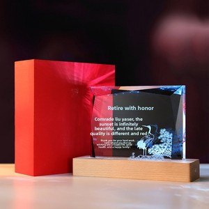 Lámpara Nocturna con Logotipo Personalizado, Grabado en Cristal 3D con Tema del <span class=keywords><strong>Horizonte</strong></span> de Singapur, para Regalos Corporativos, Aniversarios y Conmemoraciones - Product Image 4