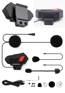 Auriculares para casco de motocicleta S21, auriculares inalámbricos impermeables, <span class=keywords><strong>Kit</strong></span> de llamada manos libres para motocicleta, reproductor de música estéreo para montar en moto - Product Image 4